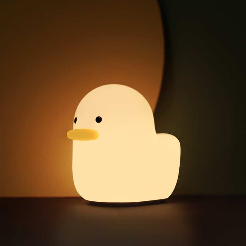 Duck-shaped nightlight with luminous touch sensor