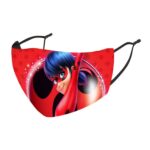Mask with Ladybug print for children in red with white background