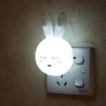 Wall-mounted bunny lamp in wall-mounted socket