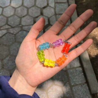 Colorful rainbow candy bracelet for girls