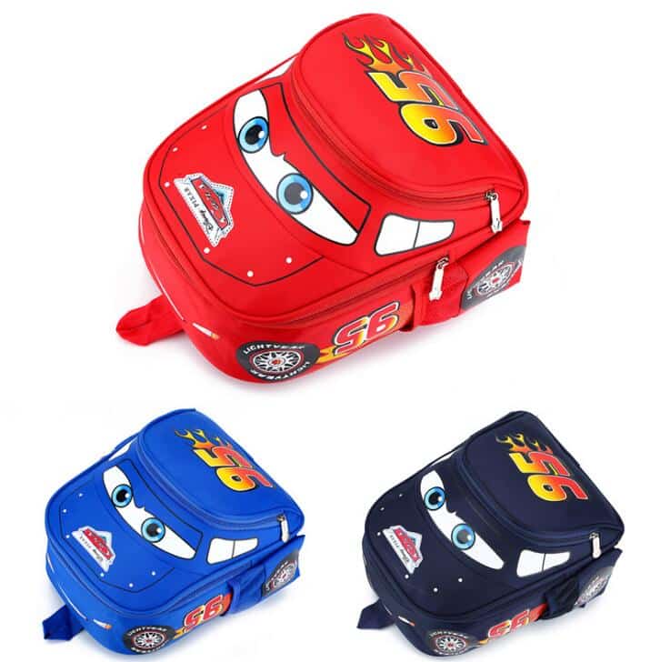 Flash McQueen schoolbag for kids red,b blue and black