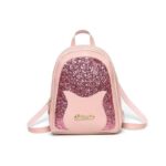 Pink glitter backpack for girls