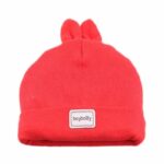 Red cotton baby bonnet