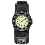 Quartz watch with sports strap in black