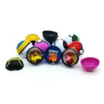 Set of 12 Pokéballs with Pokémon figurines