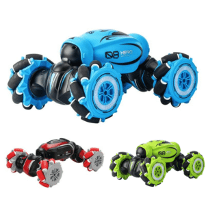 Remote control car image with hand control color blue red and green