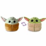 Reversible green and brown Yoda plush for children