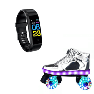 Roller tennis pack + connected watch with colored LEDs