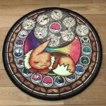 Sleeping pokemon round floor mat