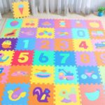 Multicolored foam puzzle mat for children