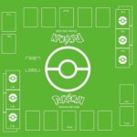 Light green Pokemon card game mat