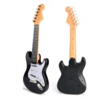 Children's 6-string electric guitar in beige, black and white