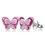 Butterfly earrings for little girls