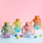 4 Colorful teddy bear water bottles for girls