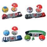 Pokémon belt with a Pokeball and several figurines with a white background