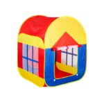 Children's tepee in the shape of a cute multicolored little house