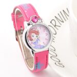 Snow Queen watch with colorful bracelet and pink heart diamond