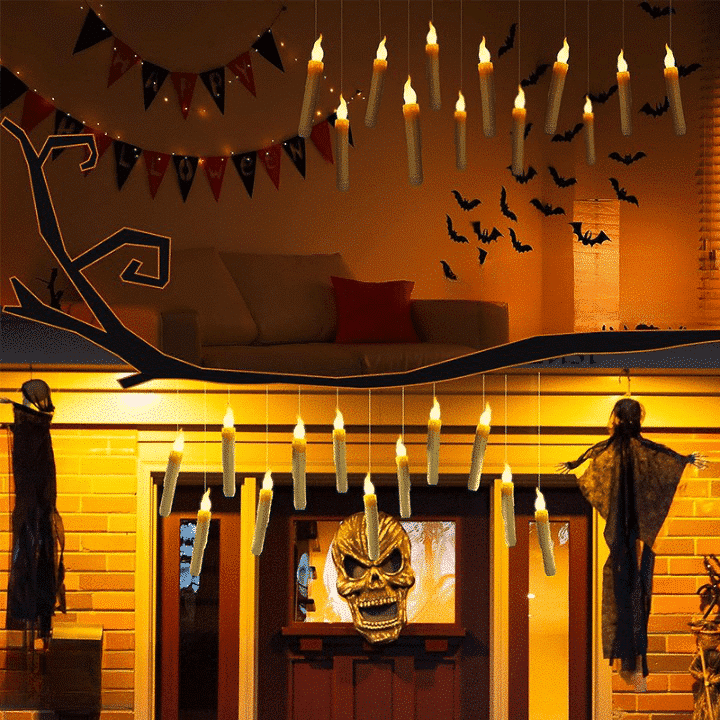 Harry Potter floating LED magic candles with wand - Image 12